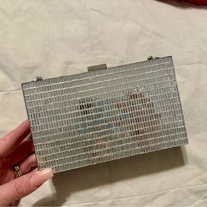 Windsor mirrored and clear cross body with chain